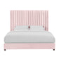 Arabelle Blush Velvet Bed in King
