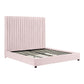 Arabelle Blush Velvet Bed in King