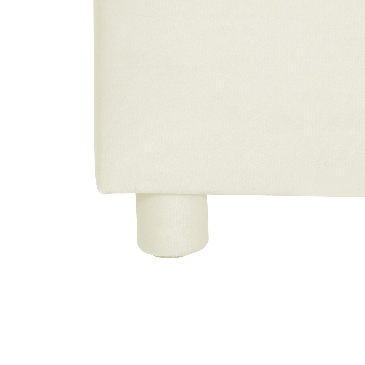 Gumdrop Cream Velvet Bed in Queen