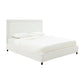 Reed White Velvet Bed in King