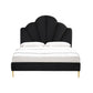 Bianca Black Velvet Bed in Queen