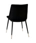 Evora Black Velvet Chair - Silver Legs (Set of 2)
