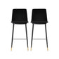 Evora Black Velvet Counter Stool (Set of 2)