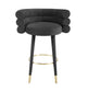 Betty Black Velvet Barstool