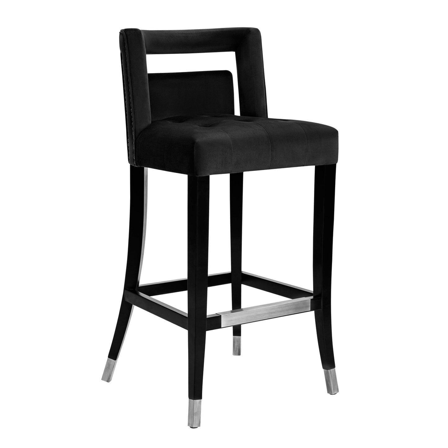 Hart Black Velvet Counter Stool
