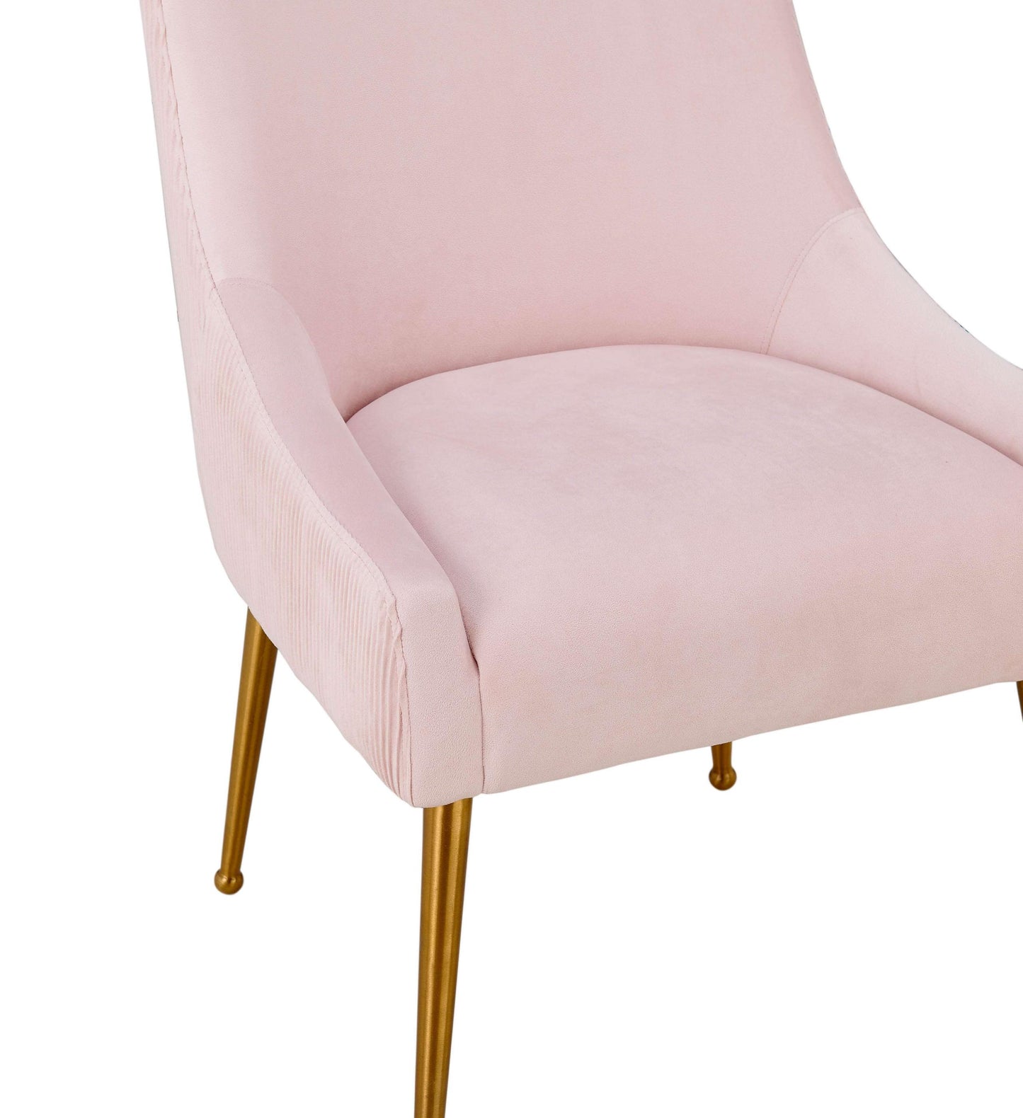 Beatrix Pleated Blush Velvet Side Chair
