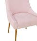 Beatrix Pleated Blush Velvet Side Chair