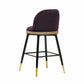 Harley Eggplant Velvet Counter Stool