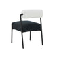 Jolene Cream and Black Linen Dining Chair - Set of 2