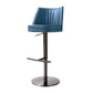 Gala Blue Vegan Leather Adjustable Stool