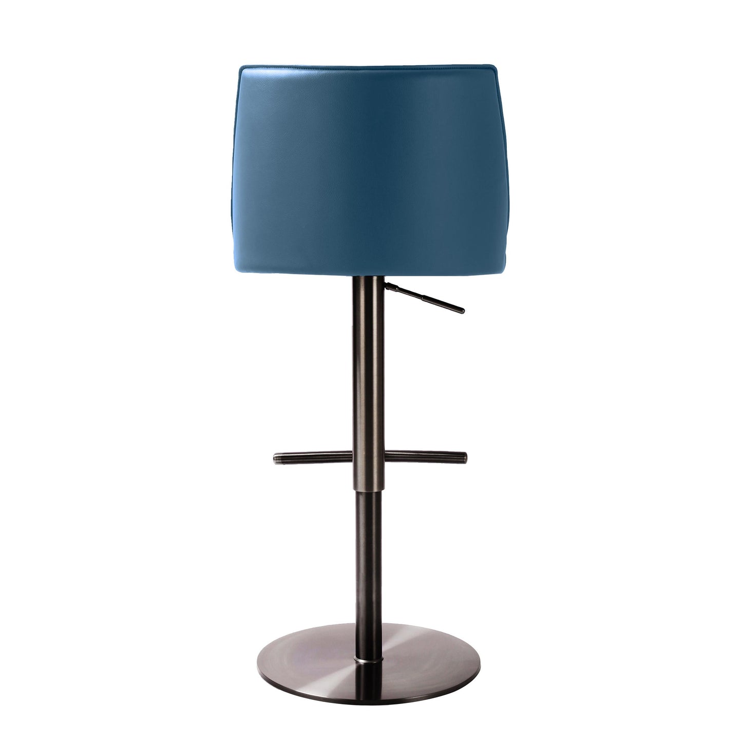 Gala Blue Vegan Leather Adjustable Stool
