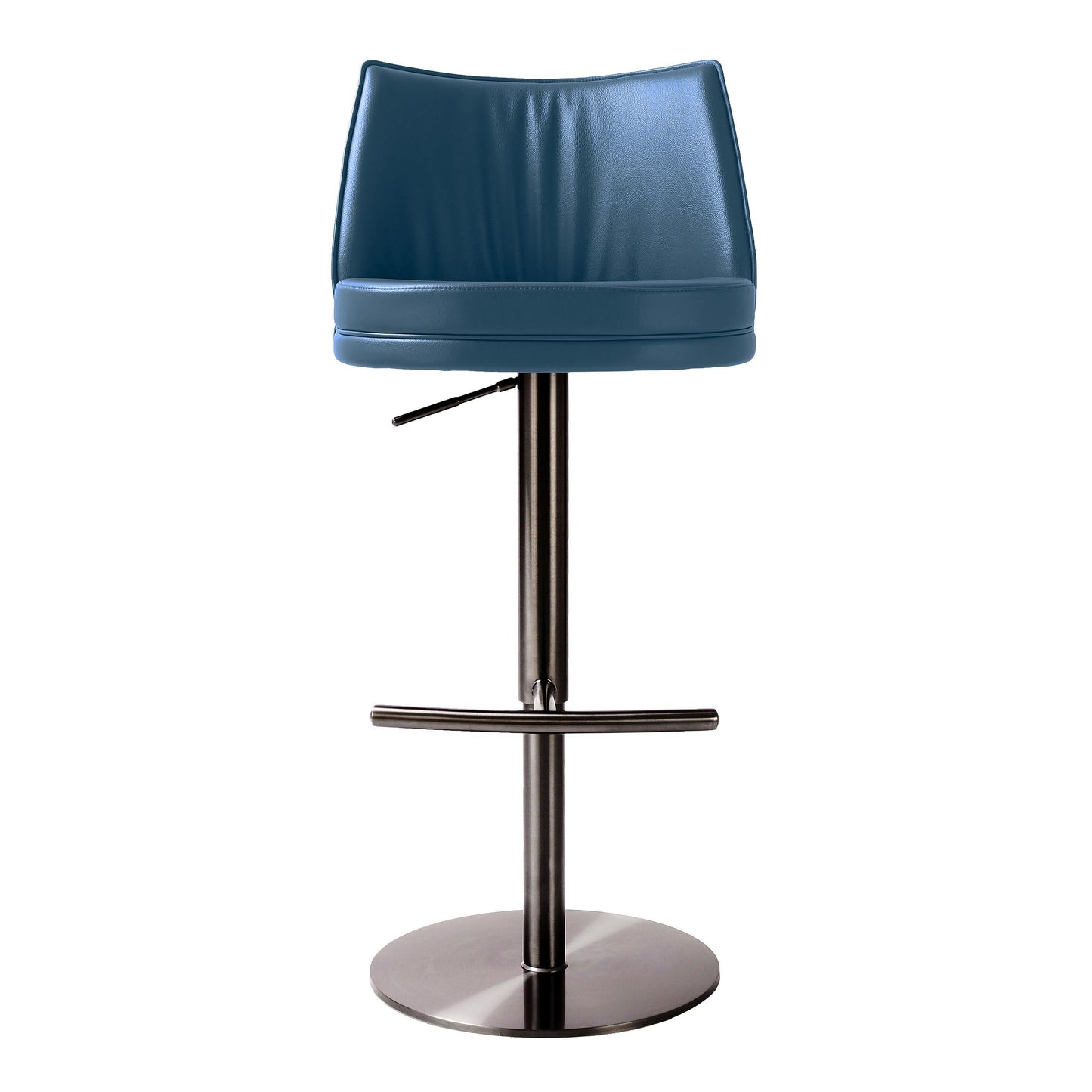 Gala Blue Vegan Leather Adjustable Stool