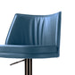 Gala Blue Vegan Leather Adjustable Stool