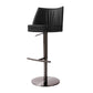 Gala Black Vegan Leather Adjustable Stool