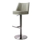 Gala Light Grey Vegan Leather Adjustable Stool