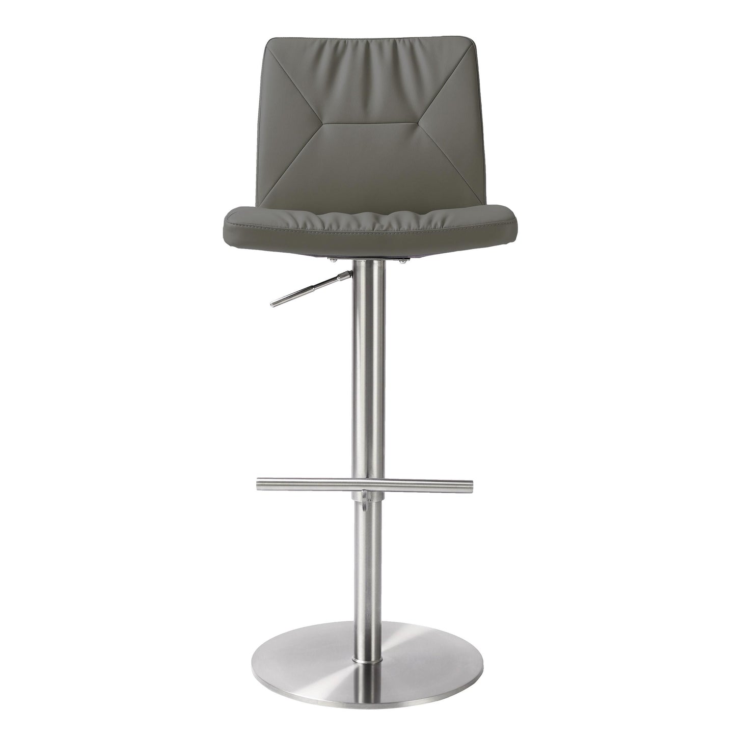 Paddy Dark Grey Vegan Leather Adjustable Stool