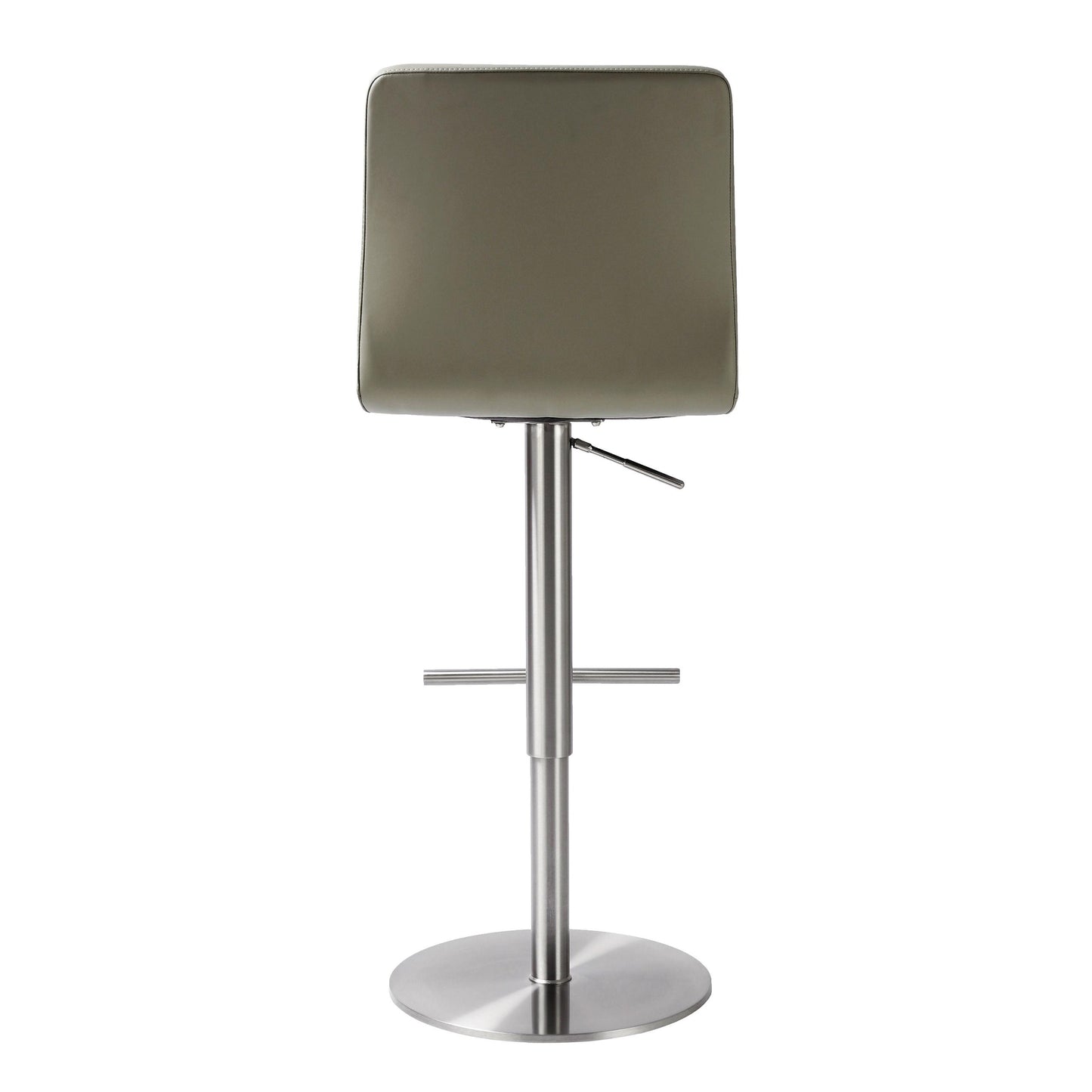 Paddy Light Grey Vegan Leather Adjustable Stool