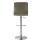 Paddy Light Grey Vegan Leather Adjustable Stool