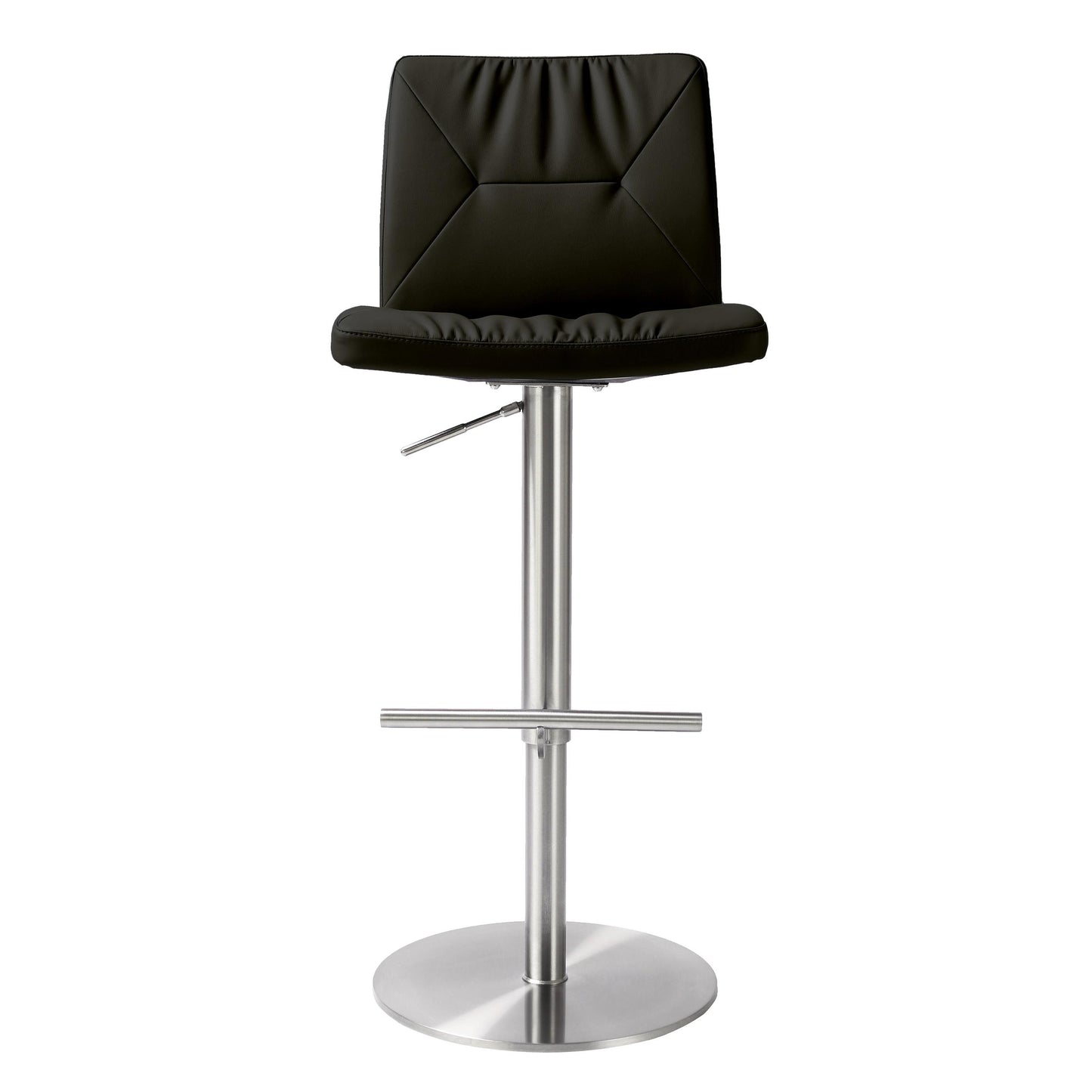 Paddy Black Vegan Leather Adjustable Stool