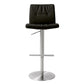 Paddy Black Vegan Leather Adjustable Stool