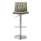 Paddy Light Grey Vegan Leather Adjustable Stool