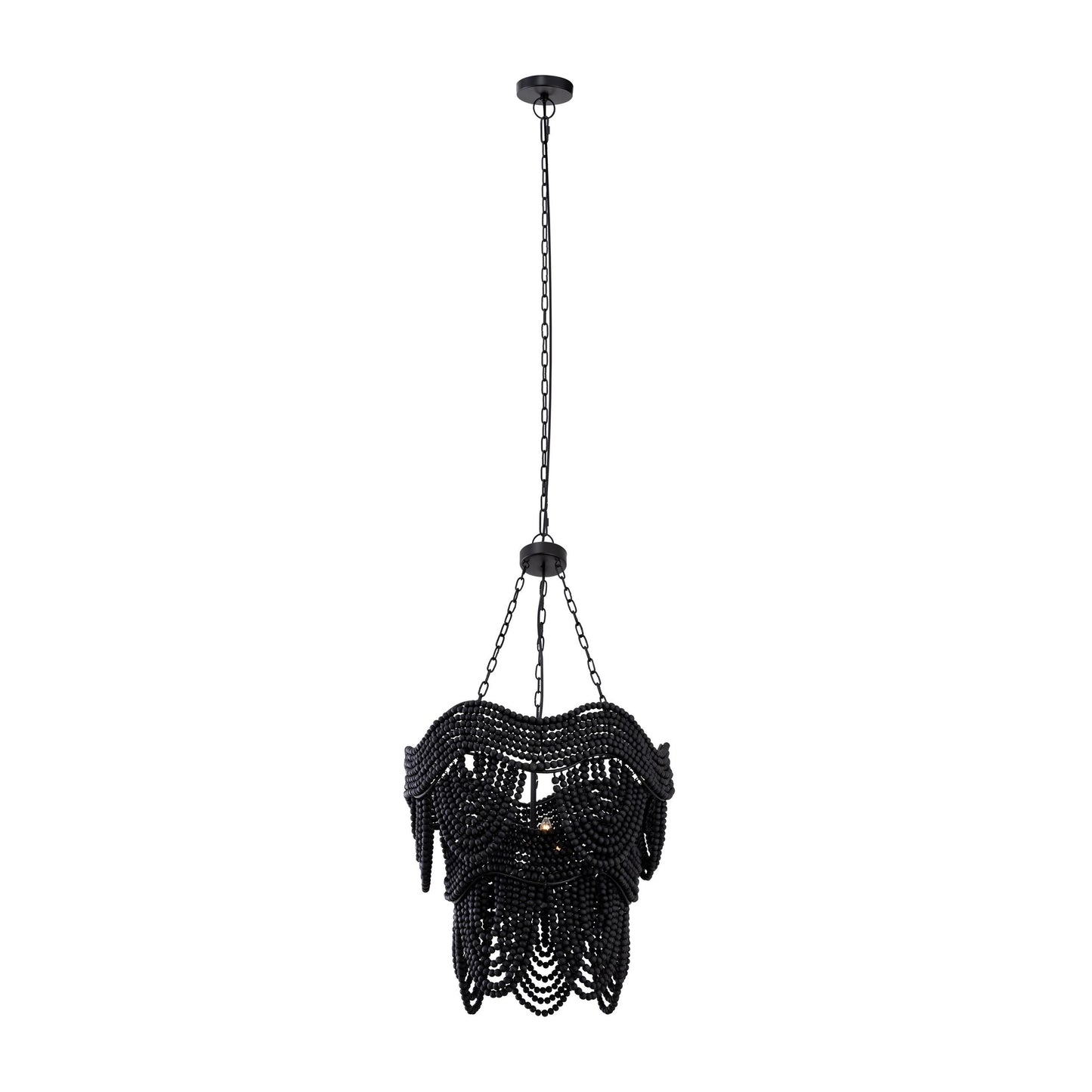 Porto Black Beaded Chandelier