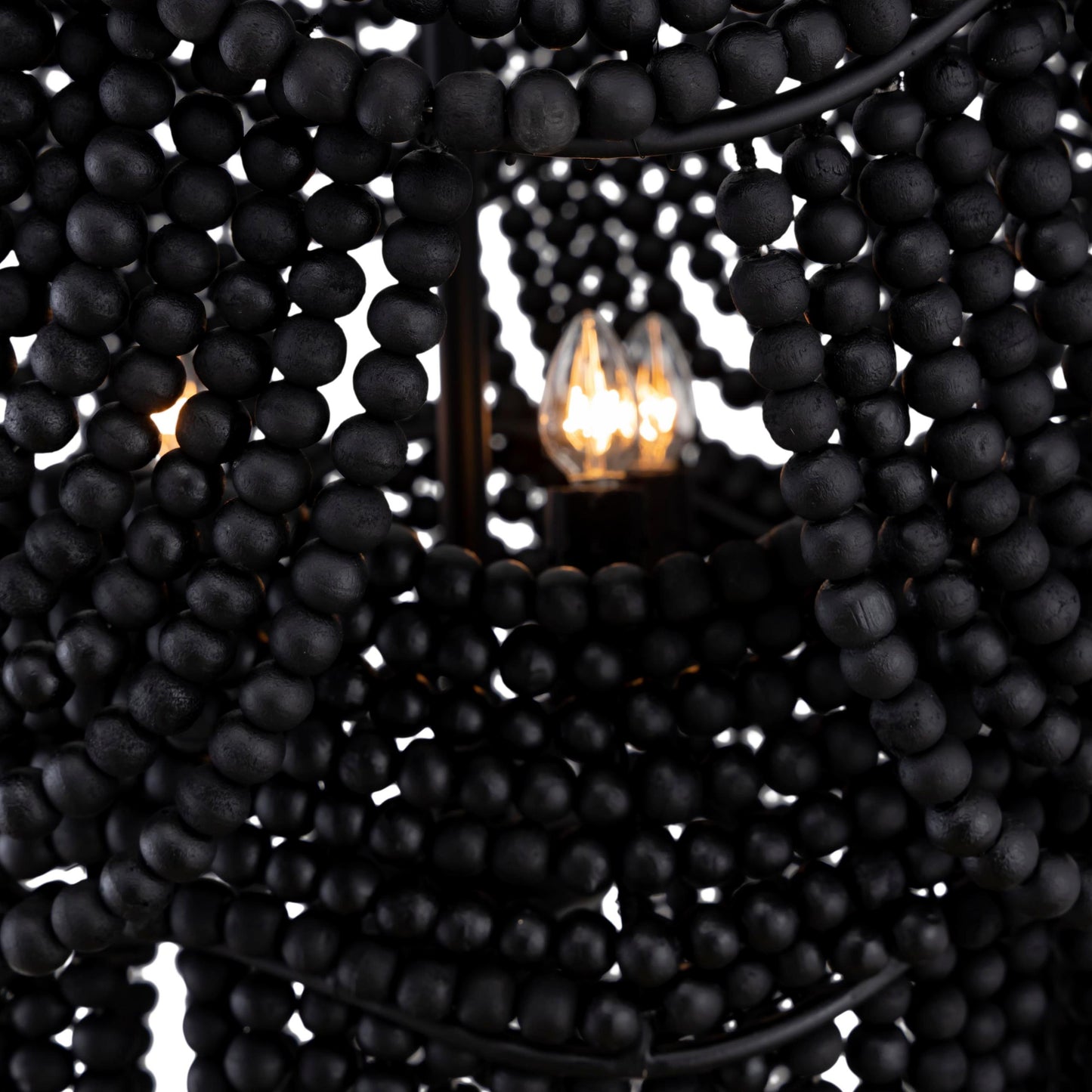 Porto Black Beaded Chandelier