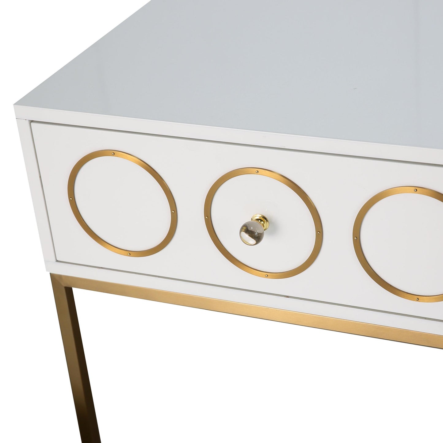 Ella White Lacquer Side Table