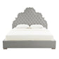 Carolina Grey Velvet Bed in Queen by Inspire Me! Home Decor