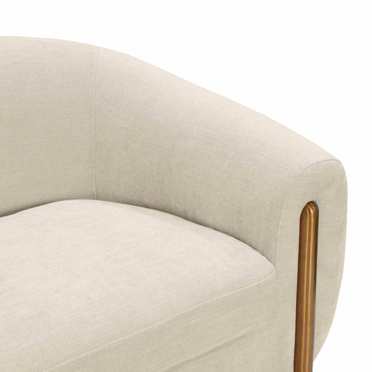 Lina Cream Chenille Textured Sofa