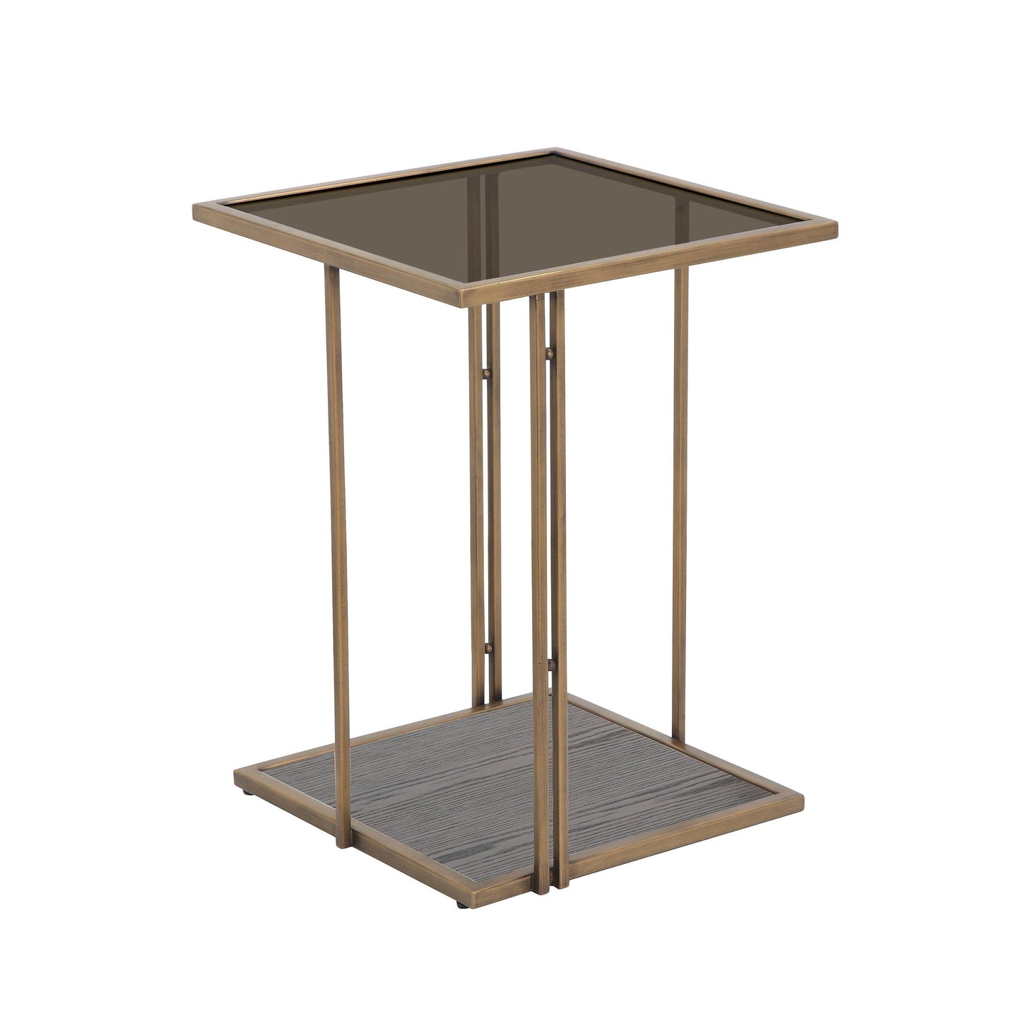 Emma Brown Ash & Glass Side Table by Inspire Me! Home Decor