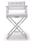 Director White Steel Counter Stool