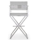 Director White Steel Barstool