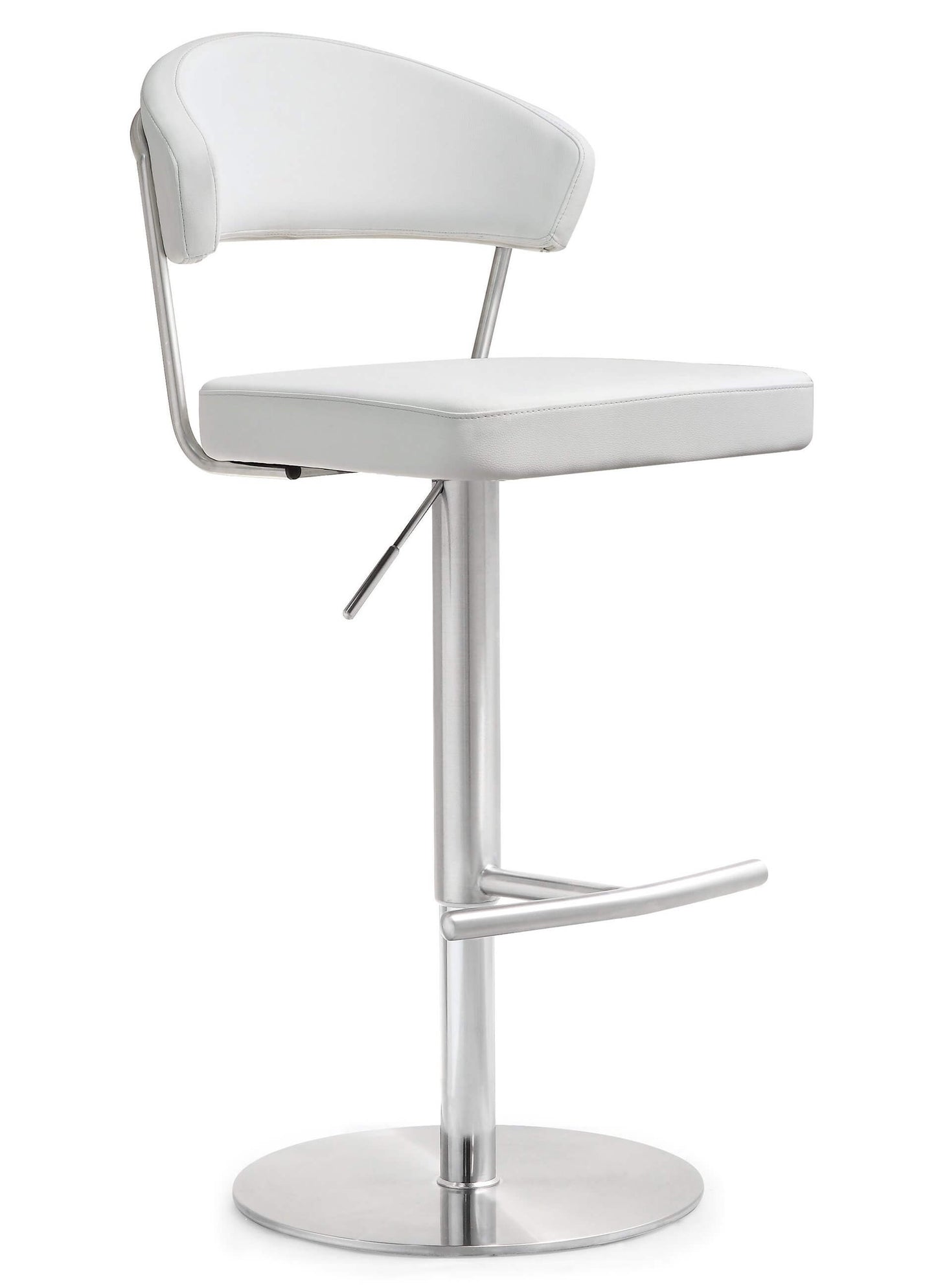 Cosmo White Steel Adjustable Barstool