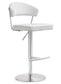 Cosmo White Steel Adjustable Barstool