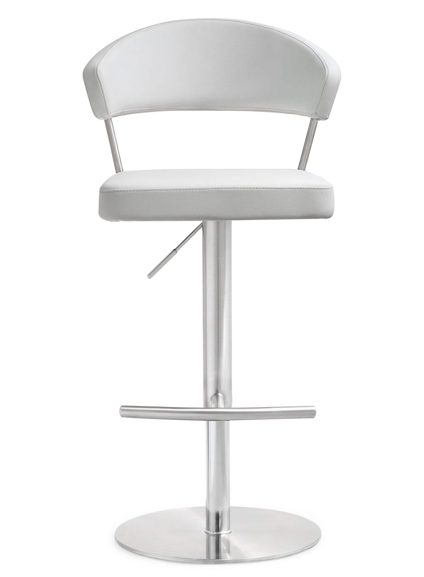Cosmo White Steel Adjustable Barstool
