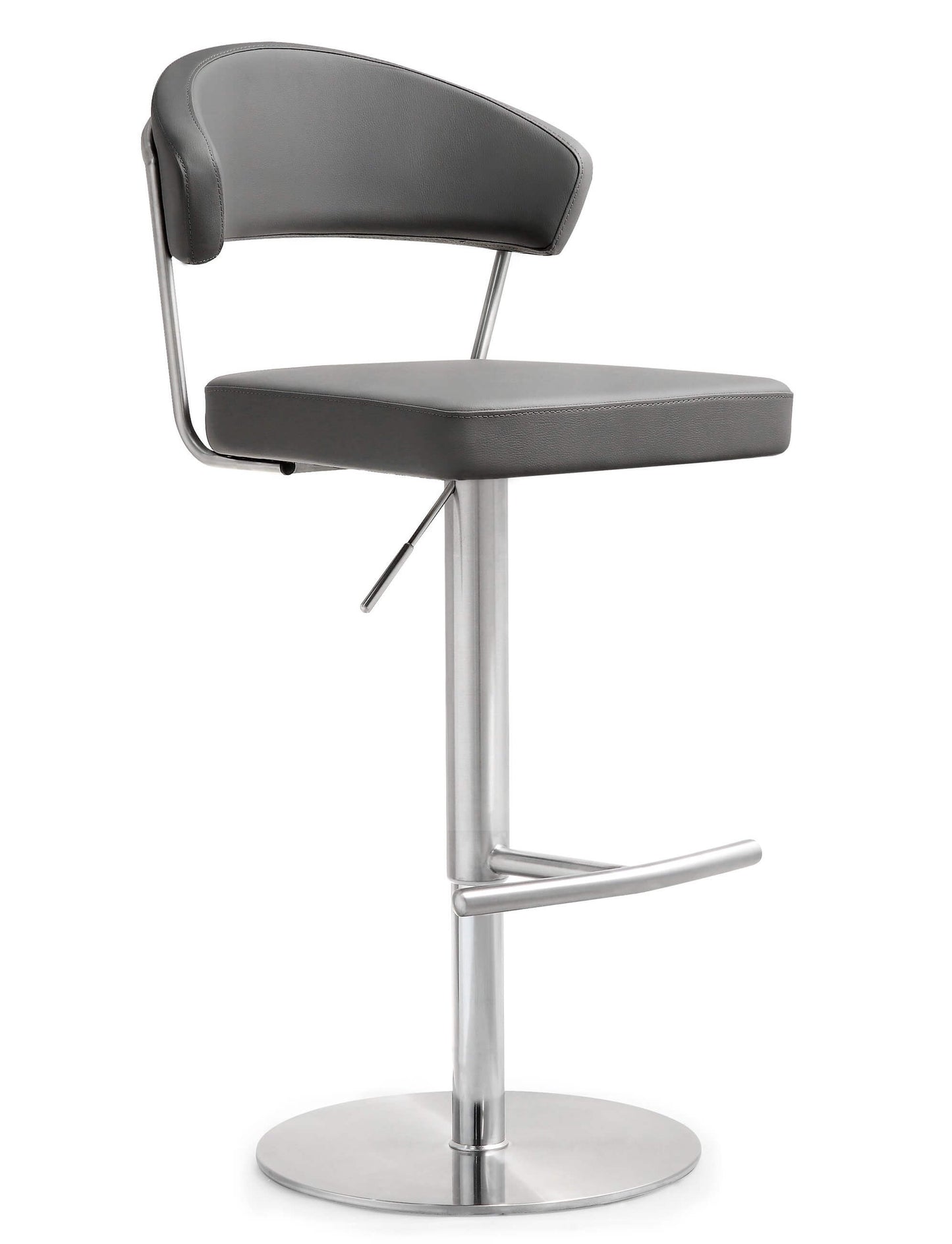 Cosmo Grey Steel Adjustable Barstool
