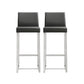 Denmark Grey Steel Barstool (Set of 2)