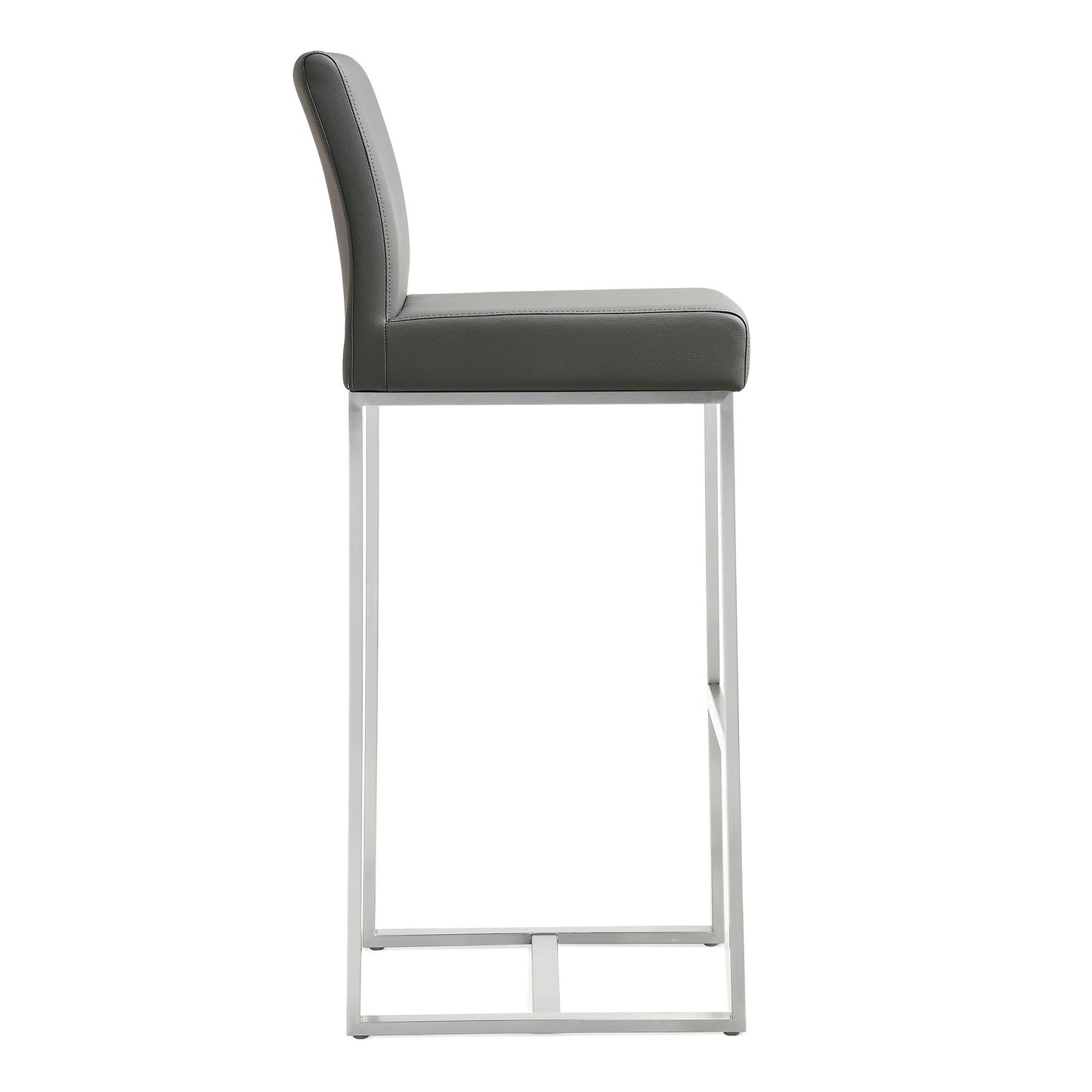 Denmark Grey Steel Barstool (Set of 2)