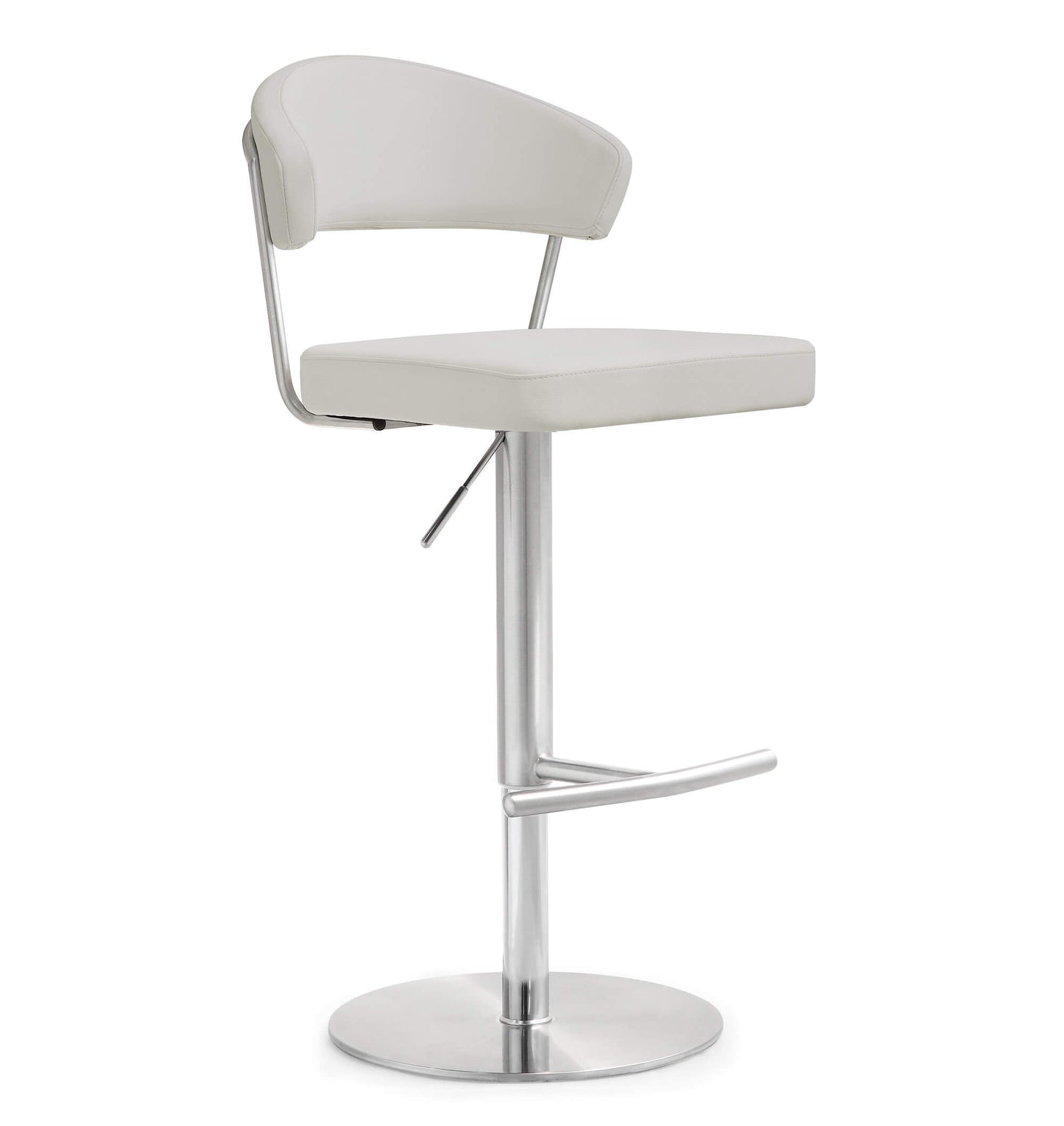 Cosmo Light Grey Steel Adjustable Barstool