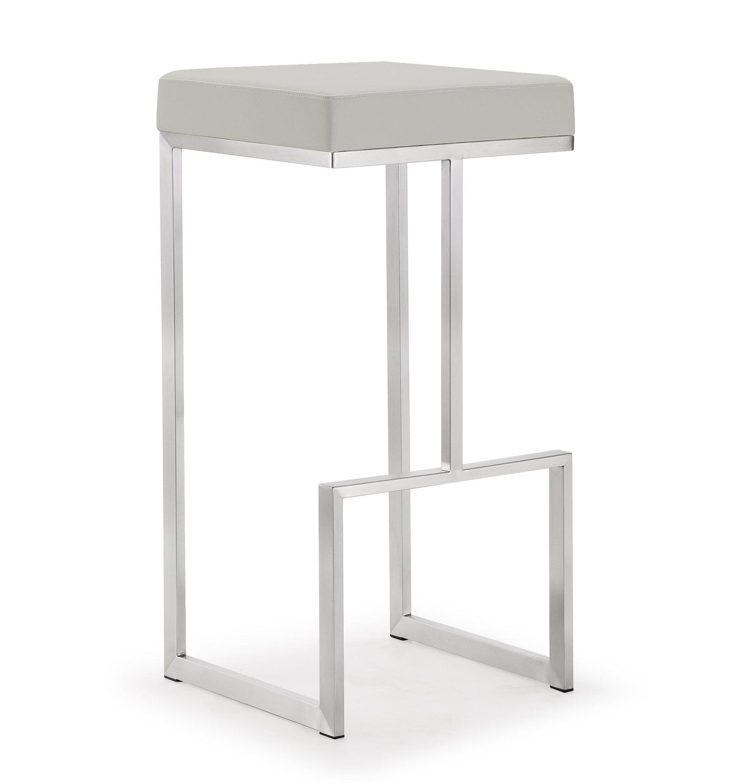 Ferrara Light Grey Steel Barstool (Set of 2)