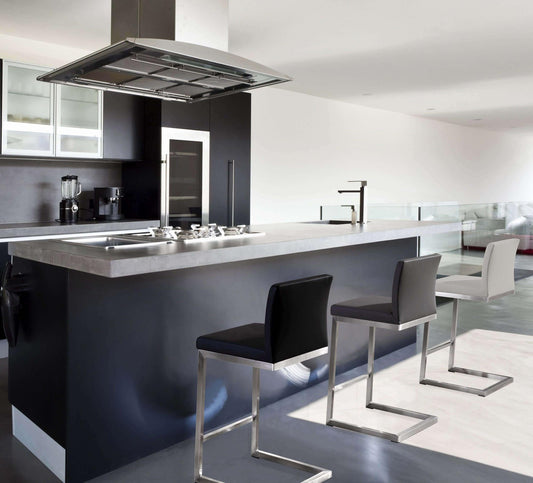 Parma Light Grey Steel Counter Stool (Set of 2)