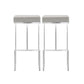 Ferrara Light Grey Steel Barstool (Set of 2)