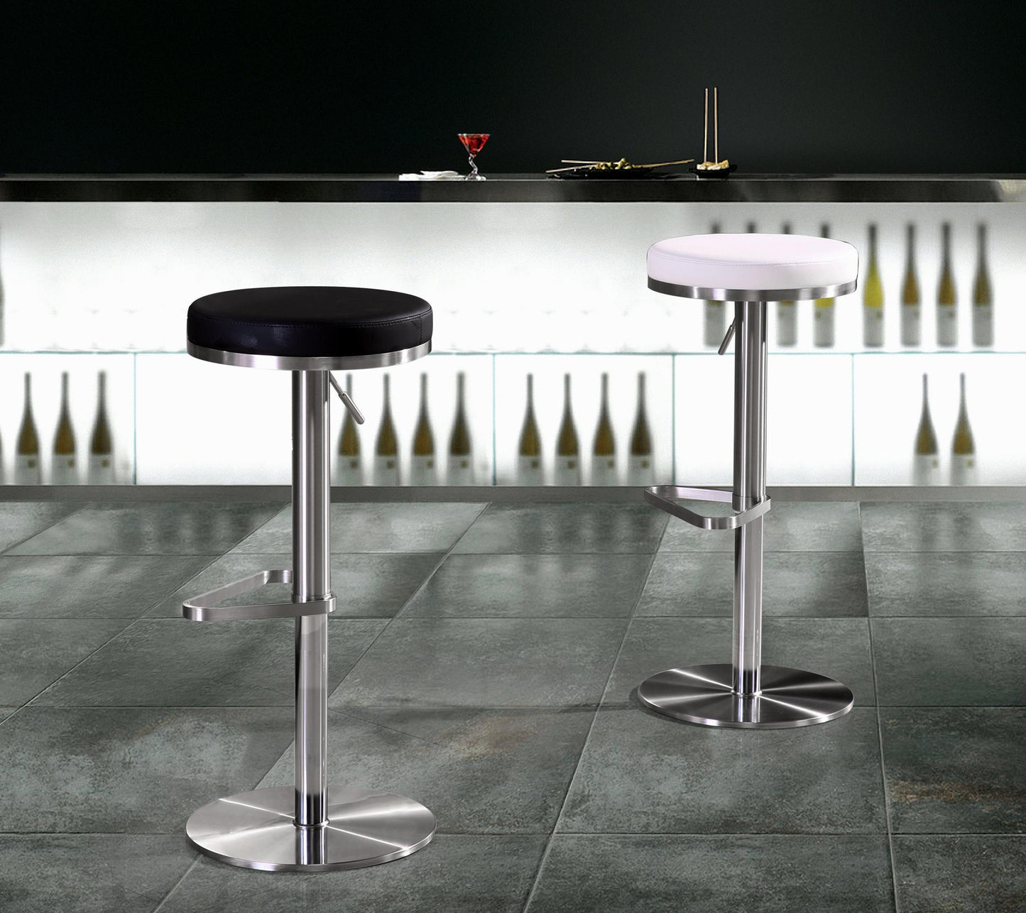 Fano Light Grey Stainless Steel Barstool