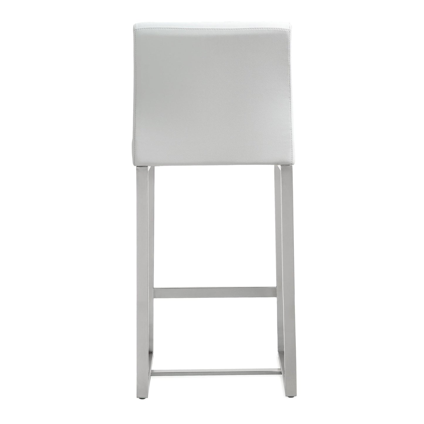 Denmark White Steel Counter Stool (Set of 2)