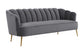 Daisy Petite Grey Velvet Sofa