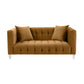 Bea Cognac Velvet Loveseat