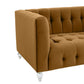 Bea Cognac Velvet Loveseat