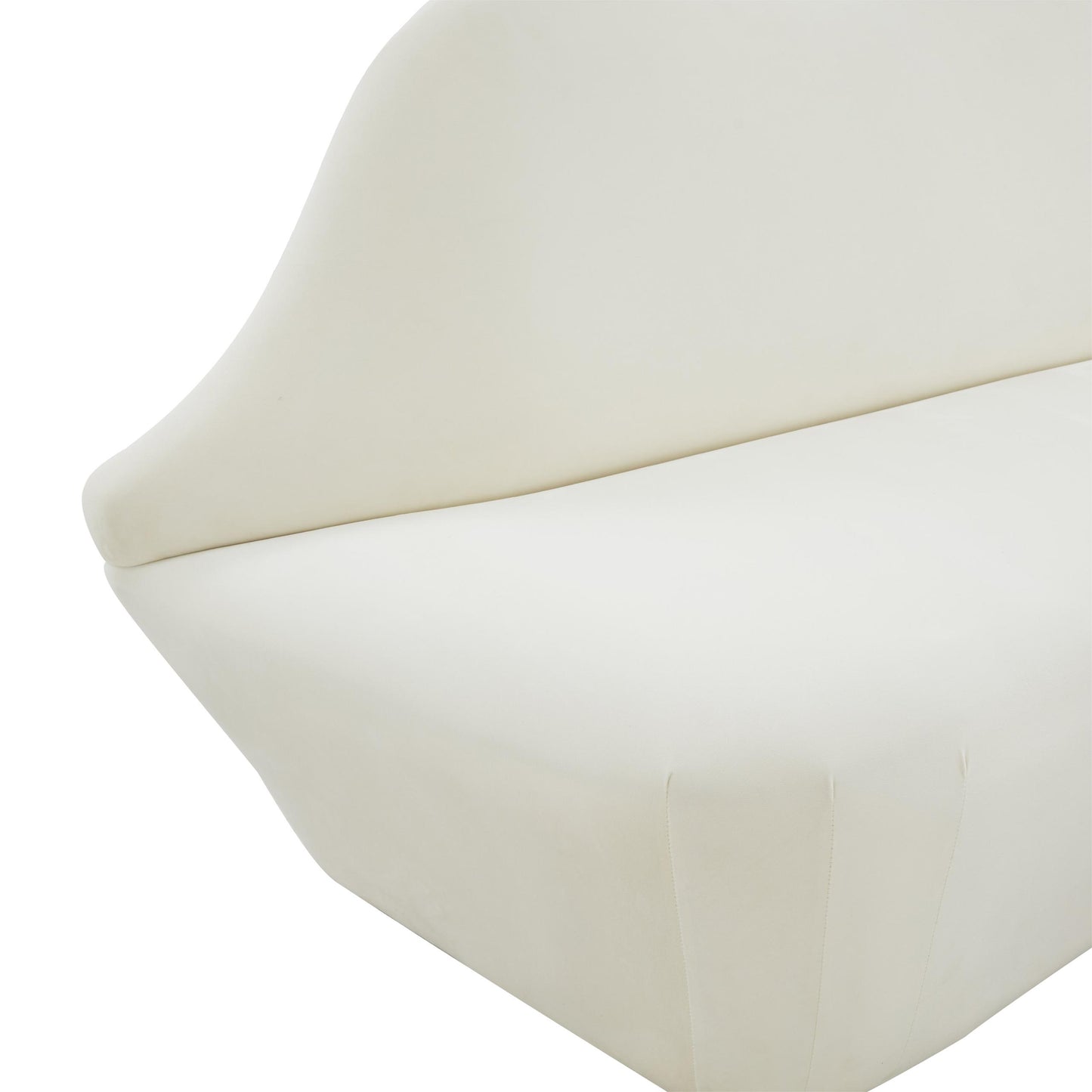 Lips Cream Velvet Settee