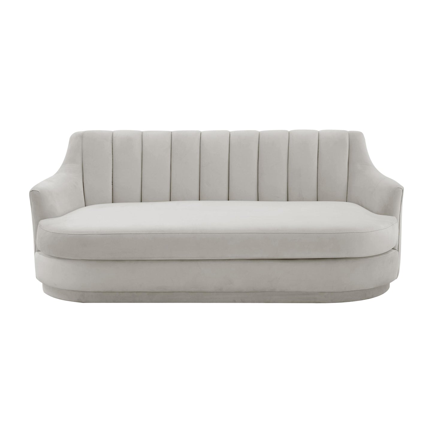 Peyton Light Grey Velvet Loveseat